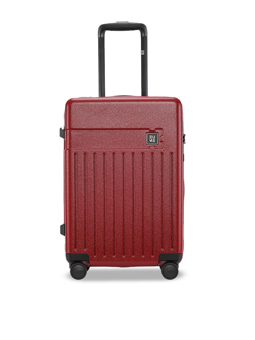 

EUME Textured Hard-Sided Cabin Trolley Suitcase, Red