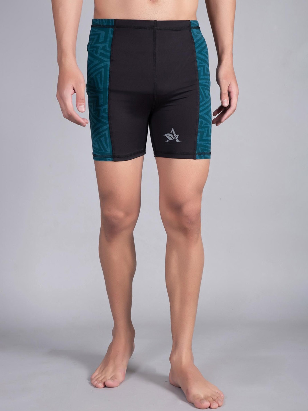 

UllasPemium Men Printed Swim Shorts, Teal