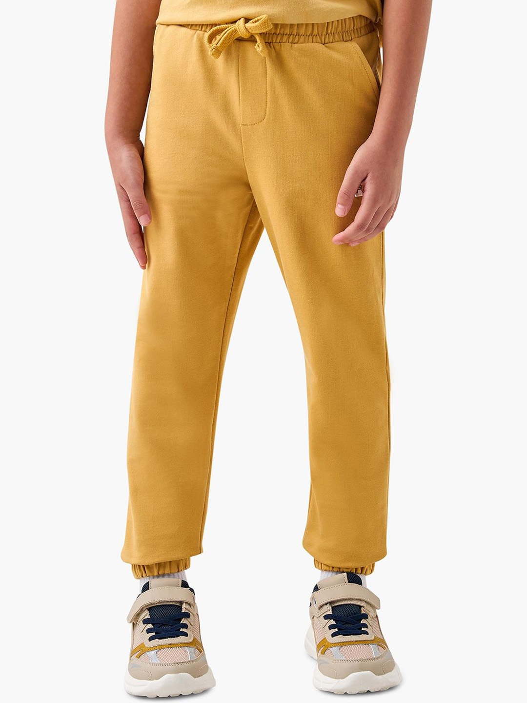 

Juniors by Babyshop Boys Cotton Regular Fit Joggers, Yellow