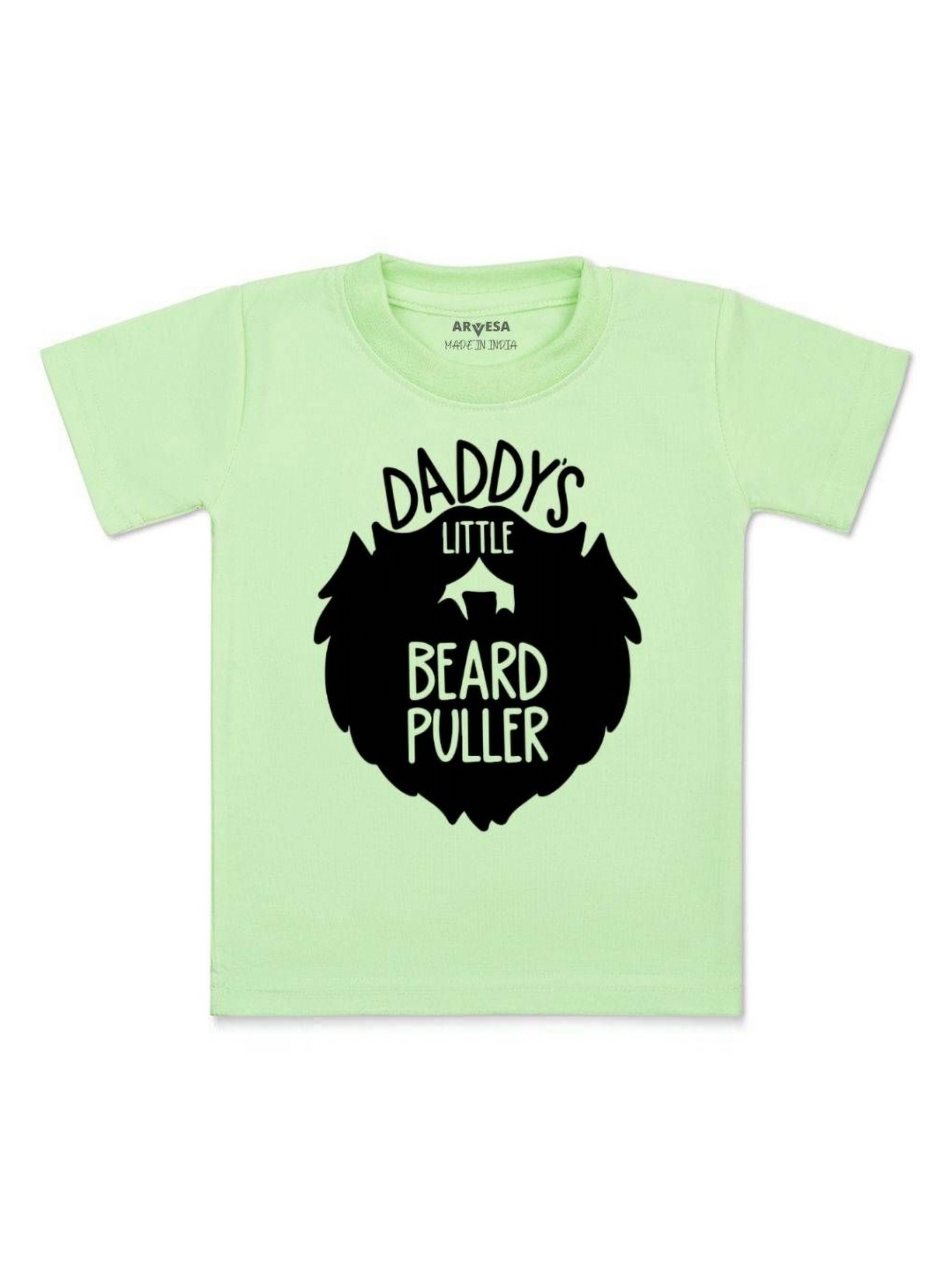 

Arvesa Kids Kids Daddy Little Beard Puller Printed Tshirt, Green