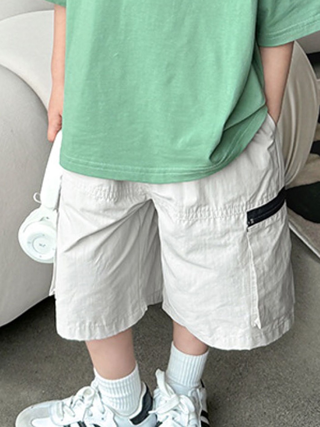 

LULU & SKY Boys Loose Fit Shorts, Grey