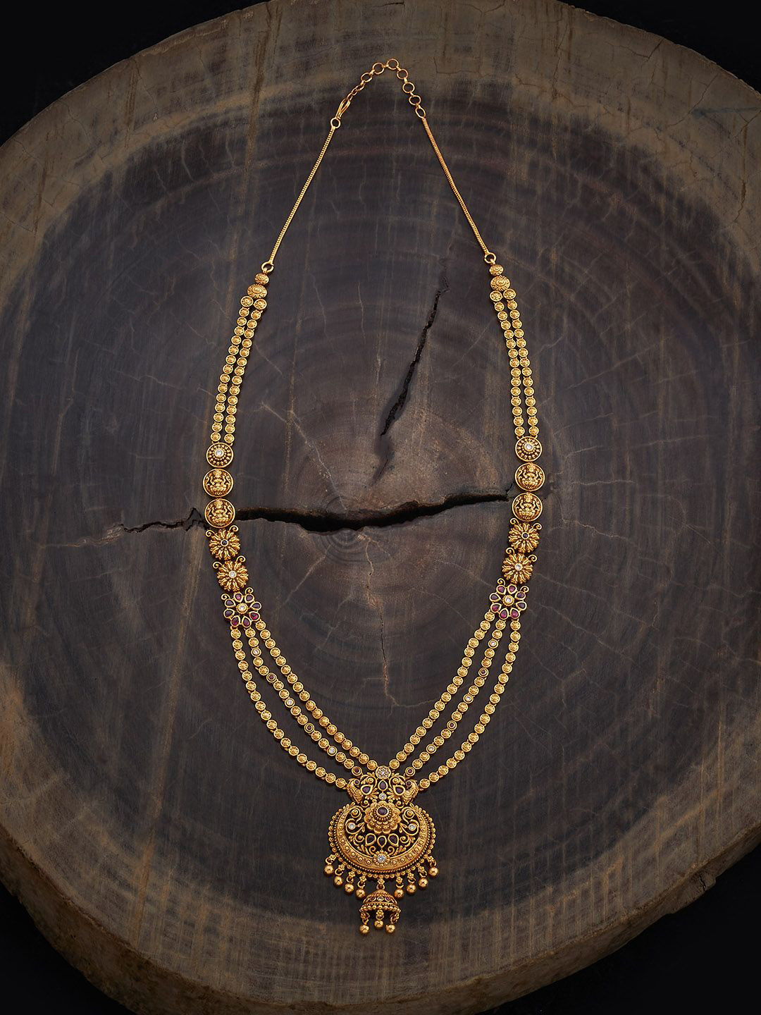 

Kushal's Fashion Jewellery Copper Gold-Plated Antique Necklace