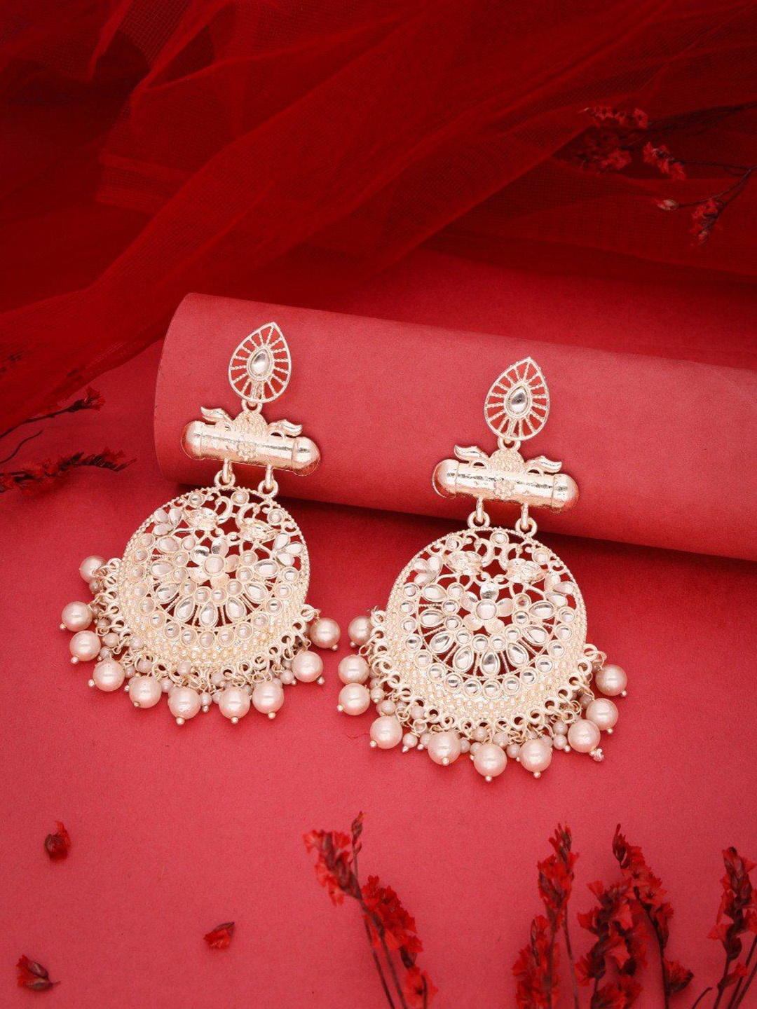

Anouk Gold Plated Artificial Beaded Contemporary Drop Earrings