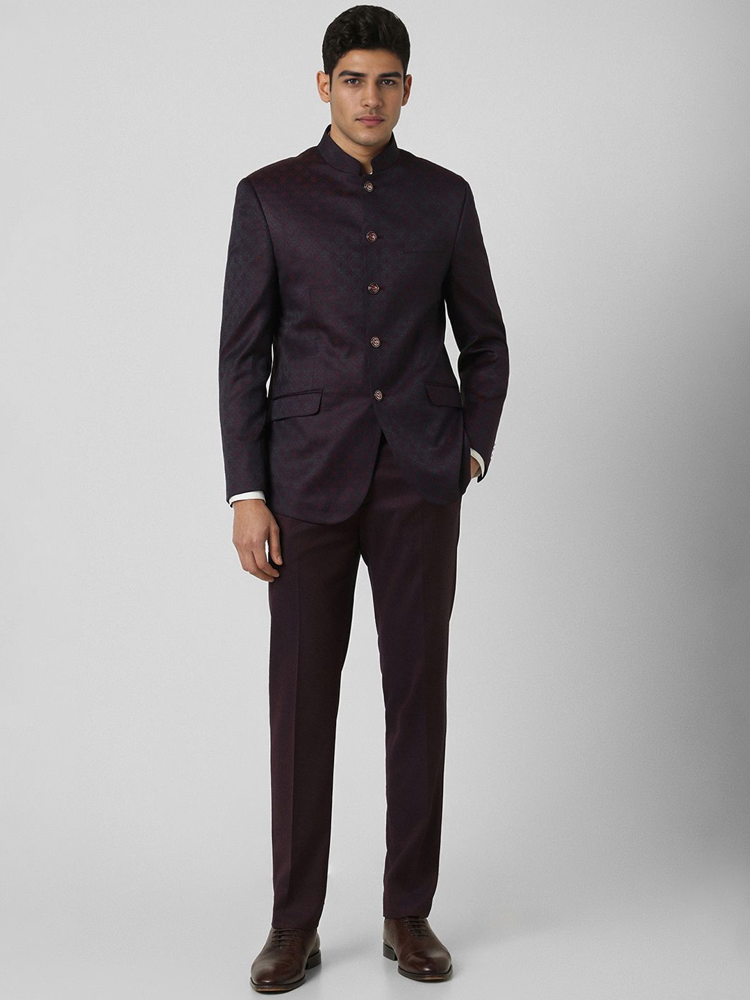 

Van Heusen Slim-Fit Single-Breasted Two-Piece Suits, Maroon