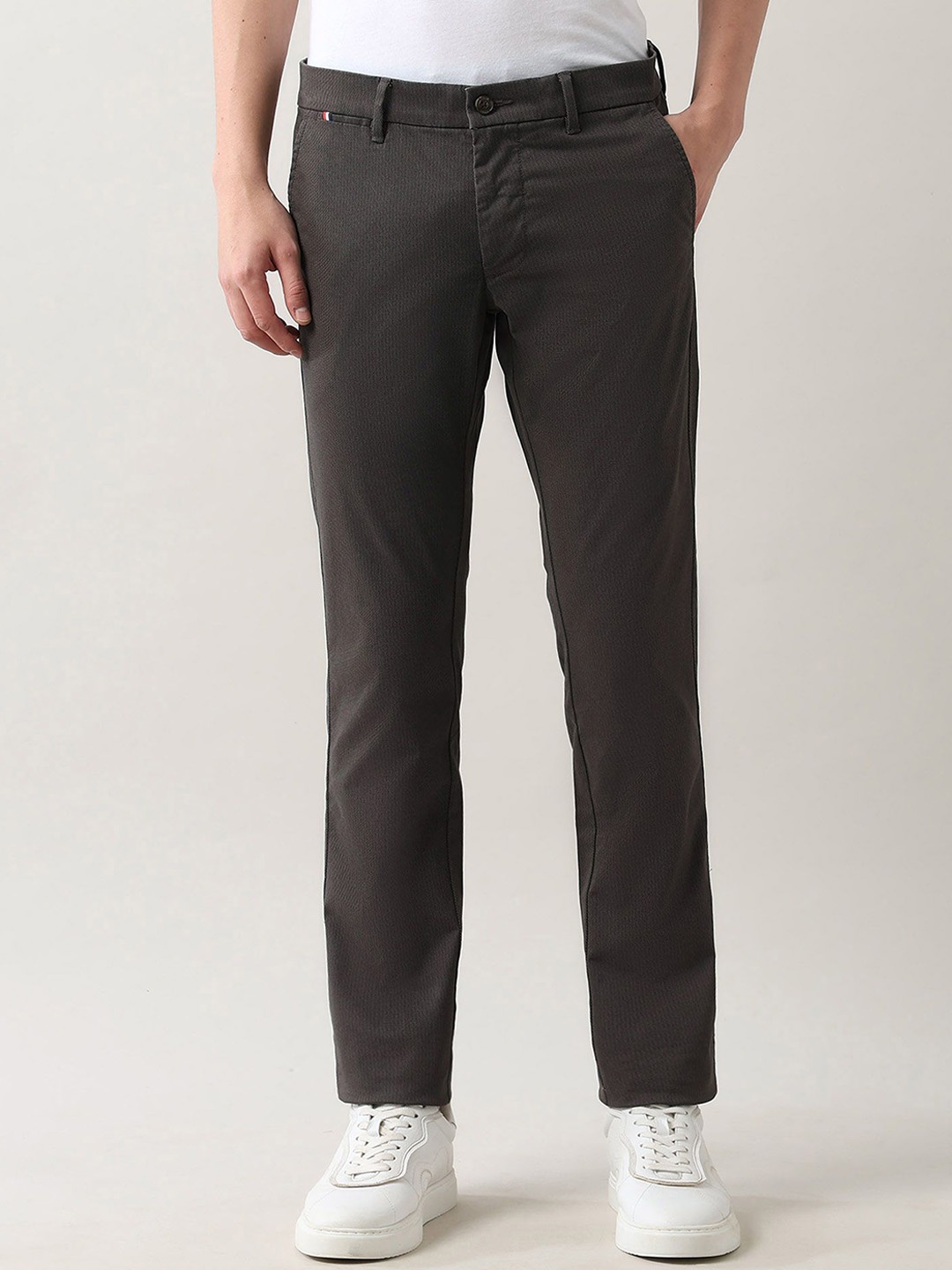 

Arrow Sport Men Textured Slim Fit Trousers ASAJTR2486, Brown