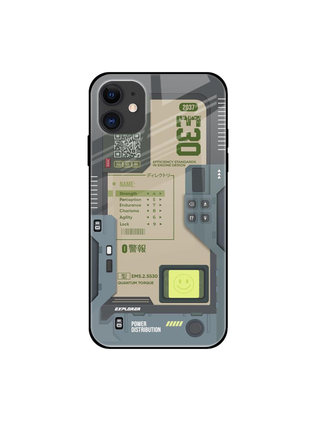 

QRIOH Art Station Printed iPhone 12 Mini Back Case, Grey