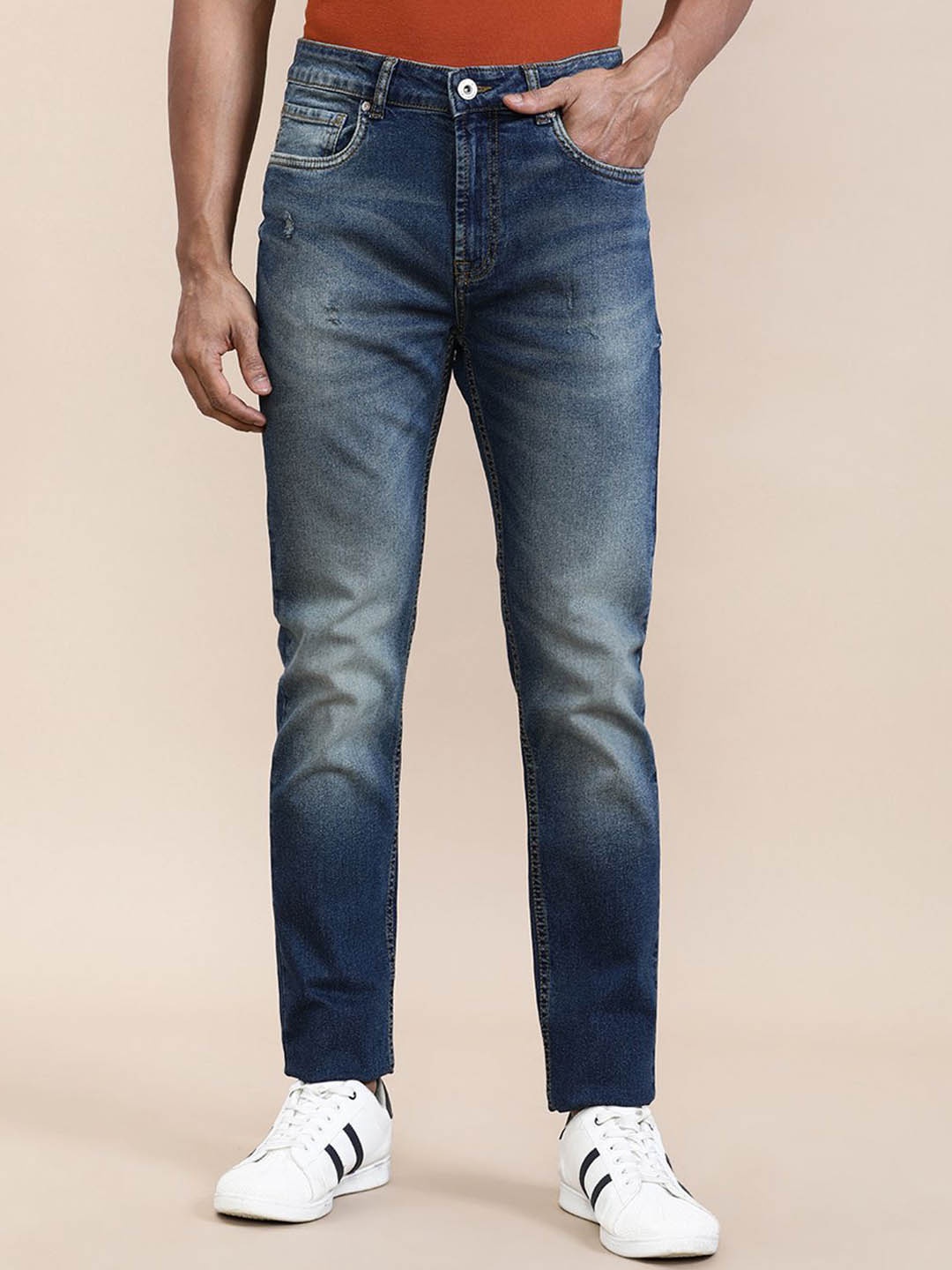 

Crocodile Men Washed Slim Fit Jeans, Blue