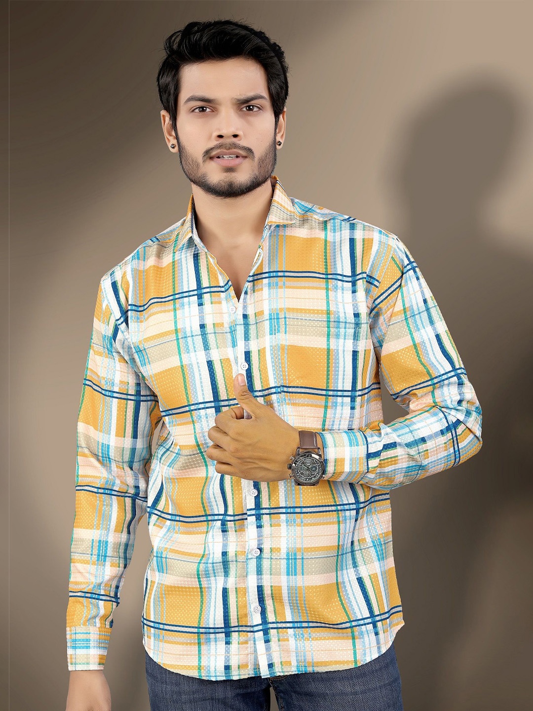 

MARMIC FAB Men Classic Opaque Checked Casual Shirt, Multi