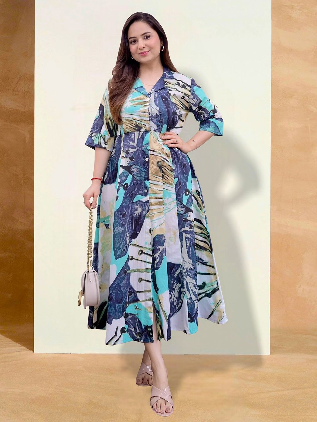 

Moda Rapido Print Applique Fit & Flare Dress, Multi