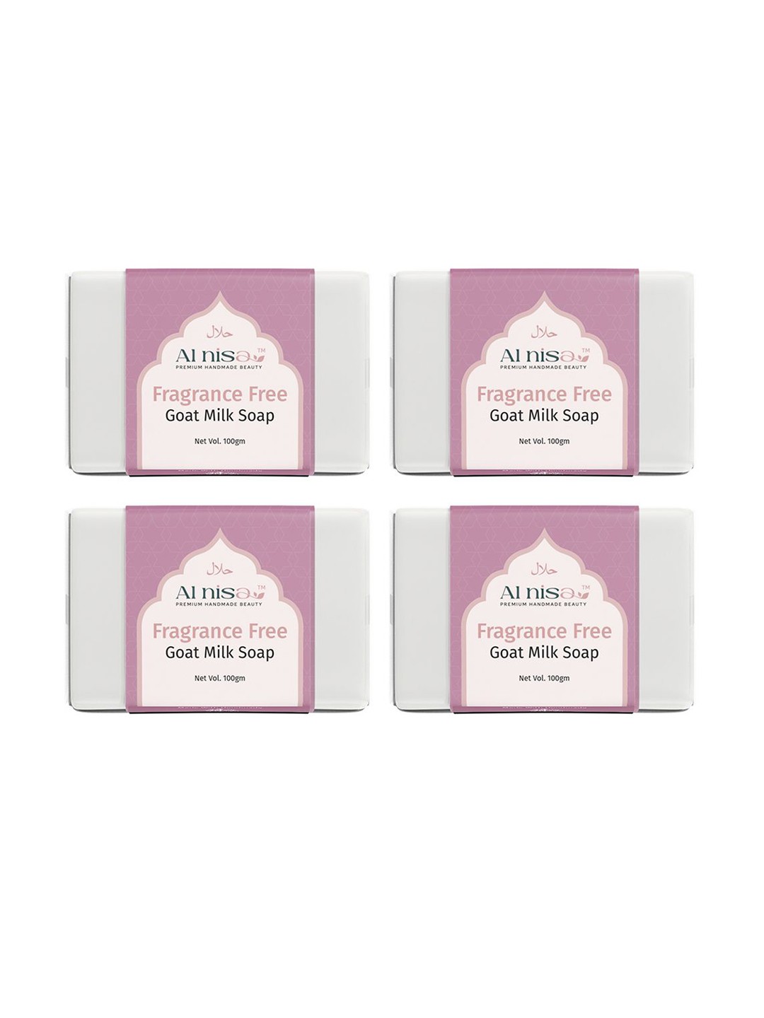 

Al Nisa Set Of 4 Goat Milk Handmade Soap- 100 g Each, White