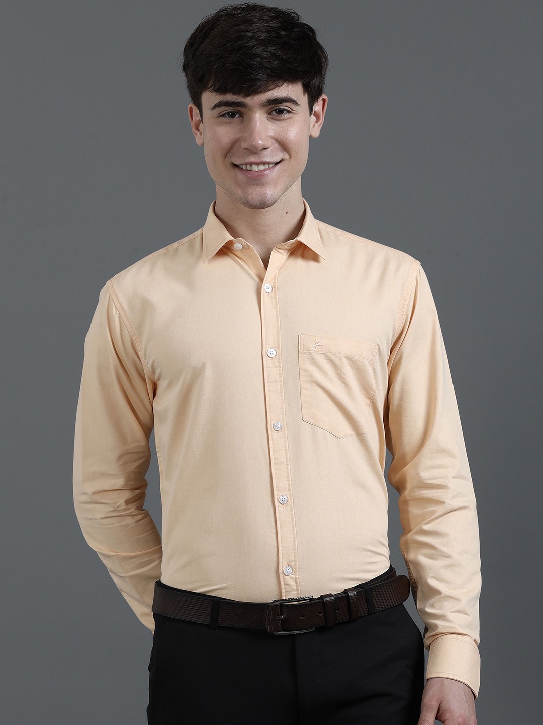 

JAGURO Men Opaque Formal Shirt, Orange