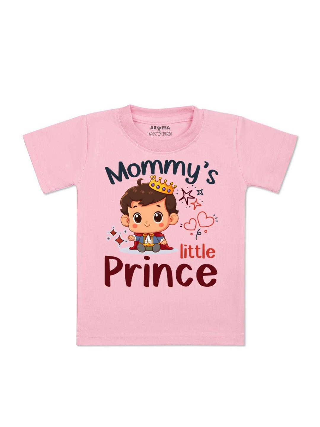 

Arvesa Kids Kids Mommy Little Prince Printed Tshirt, Pink