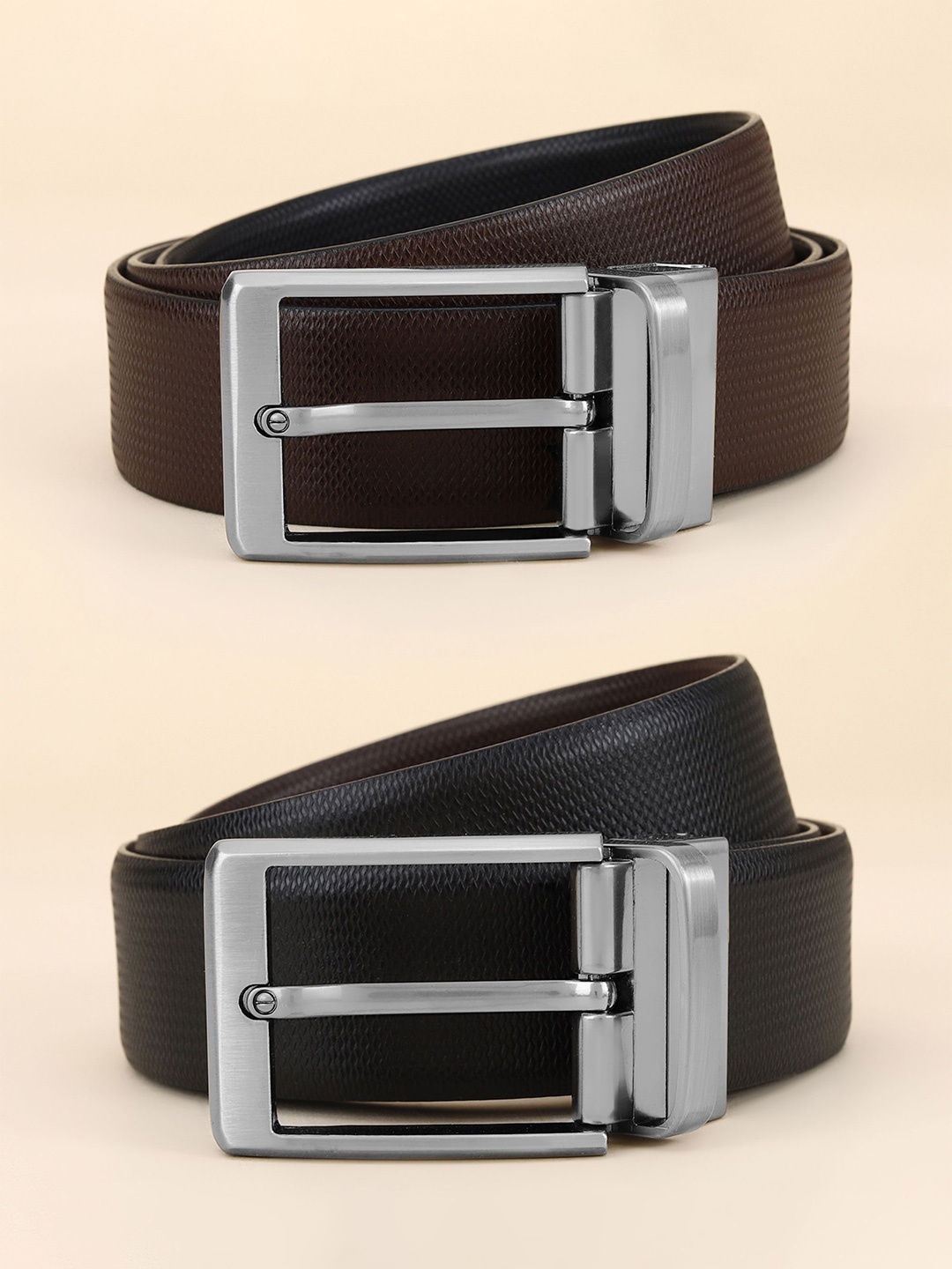 

GIL Men Leather Reversible Formal Belt, Black