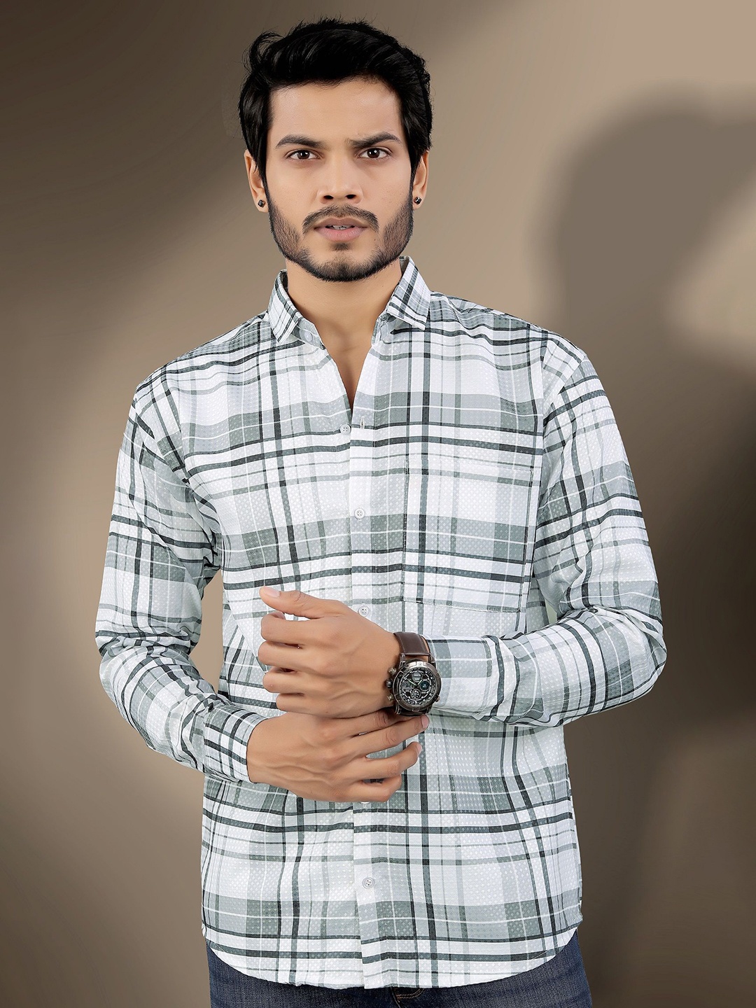 

MARMIC FAB Men Classic Opaque Checked Casual Shirt, Multi