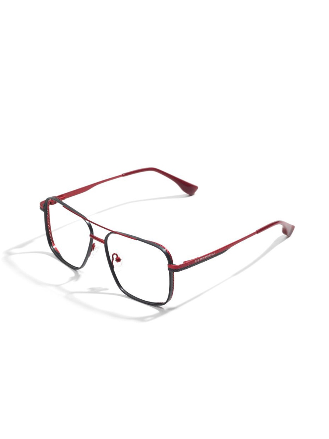 

SAM & MARSHALL Unisex Full Rim Square Frames, Red