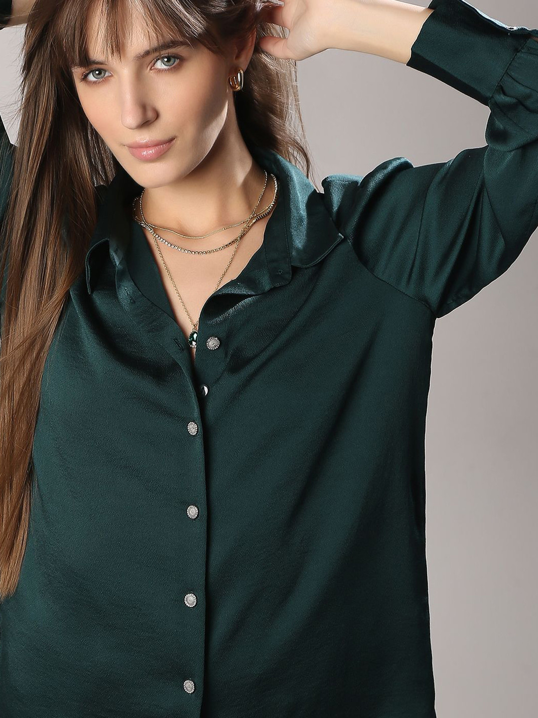 

Vero Moda Women Opaque Casual Shirt, Green