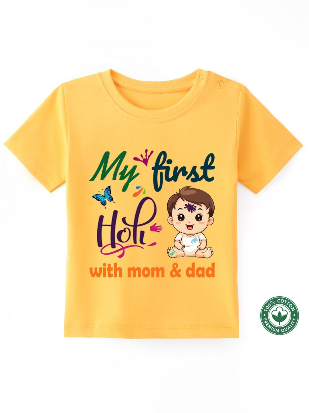 

BLUSHES Kids Printed T-shirt, Yellow