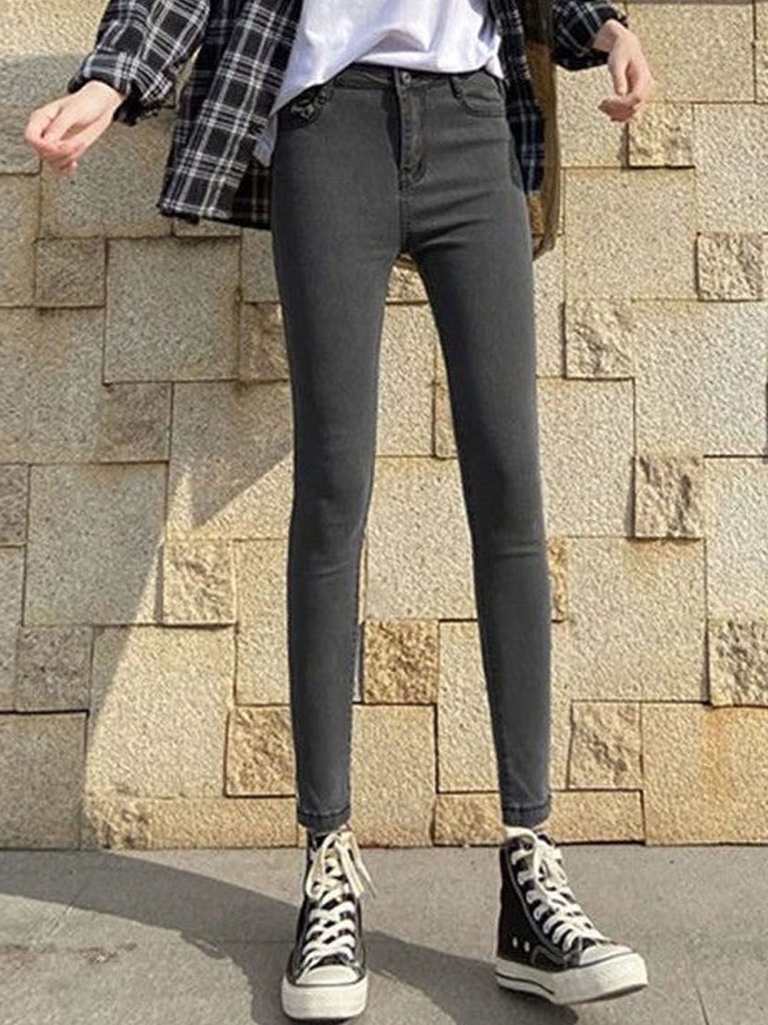 

StyleCast Women Slash Knee Jeans, Grey