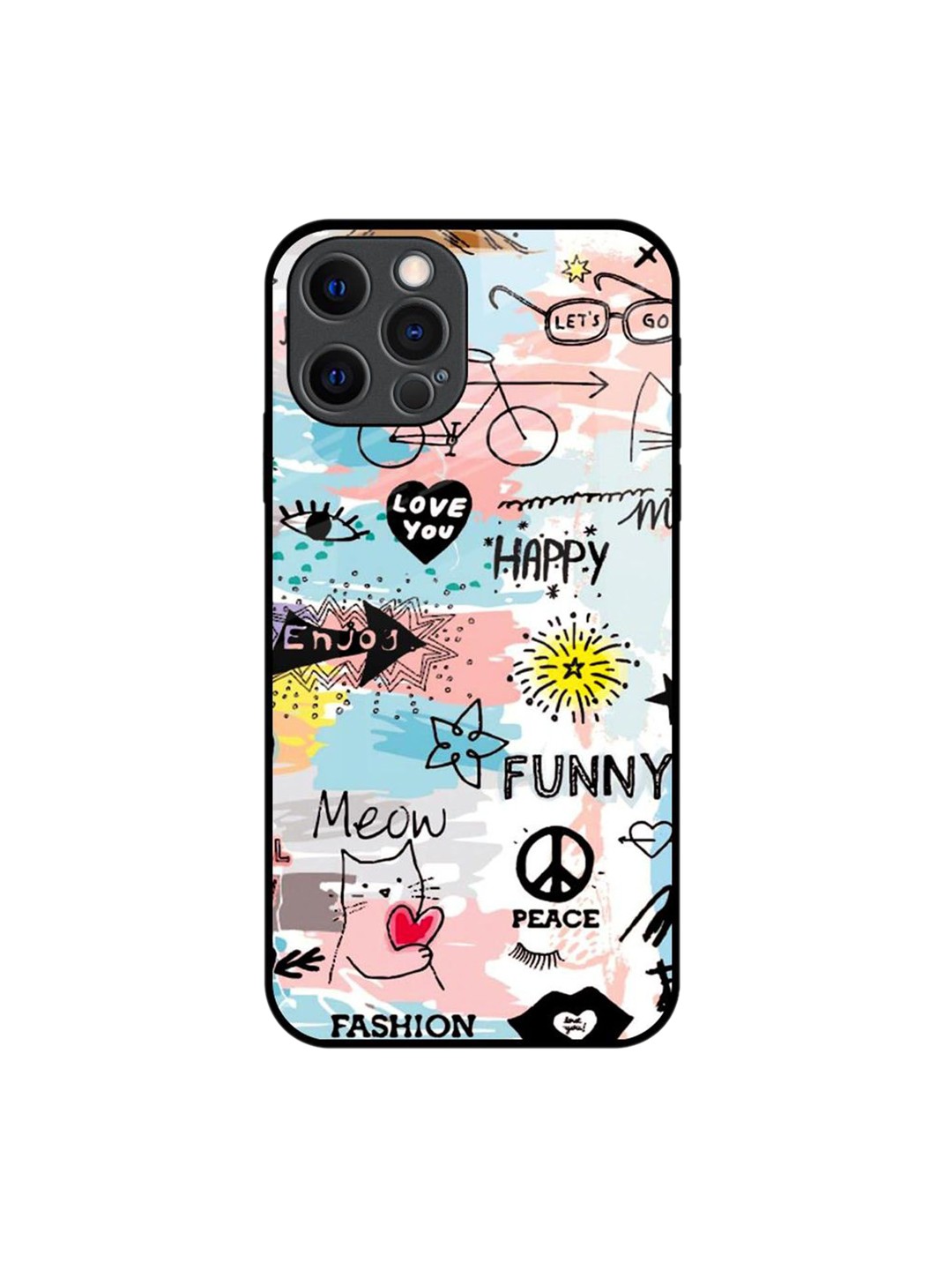 

QRIOH Typography Printed iPhone 12 Pro Back Case Mobile Accessories, Blue