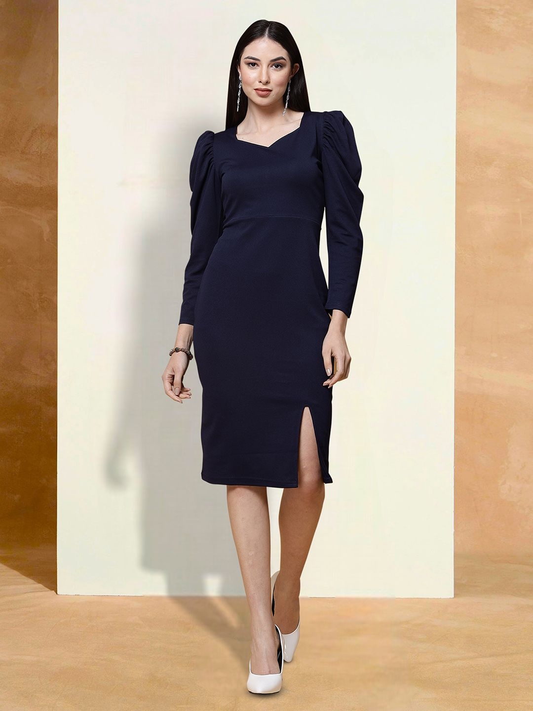 

Moda Rapido Applique Fit & Flare Dress, Black