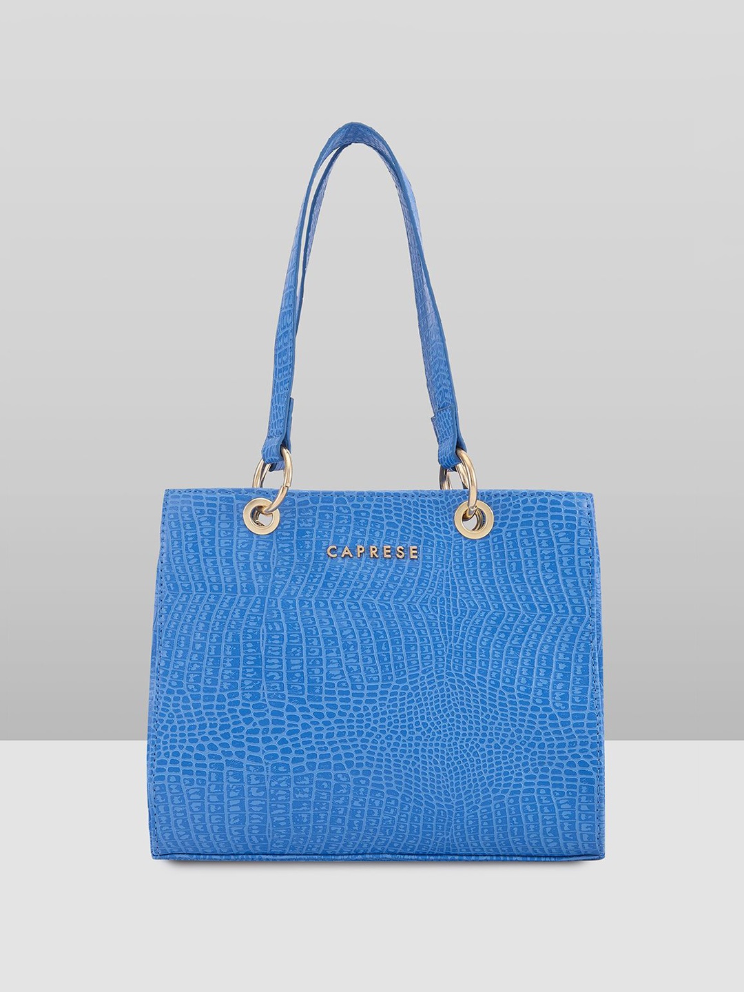 

DressBerry X CAPRESE Textured Structured Shoulder Bag with Quilted, Blue