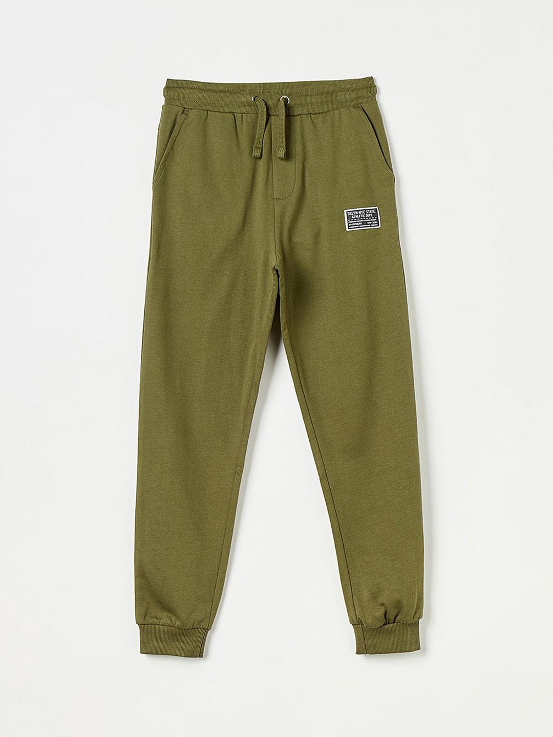 

Juniors by Babyshop Boys Regular Fit Cotton Joggers, Olive