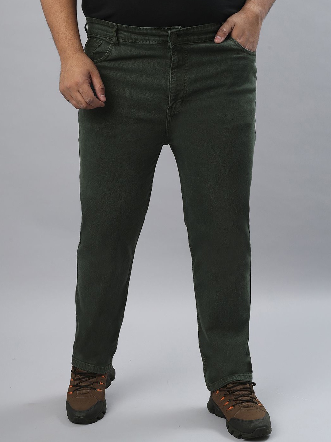 

ZUSH Men Comfort Fit Mid-Rise Stretchable Jeans, Green