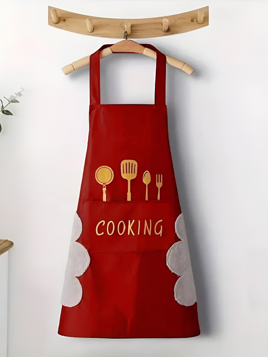

DecorTwist Red & Yellow Printed Waterproof Apron
