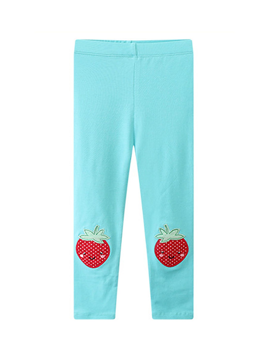 

LULU & SKY Girls Embroidered Ankle Length Leggings, Green