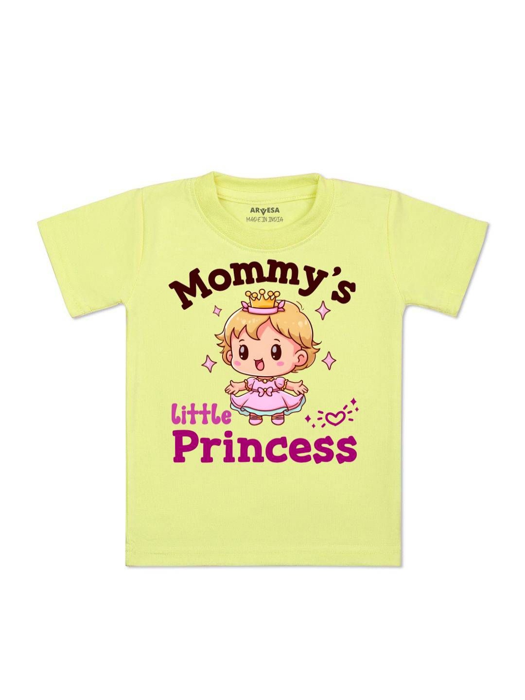 

Arvesa Kids Mommy Little Prince Printed Tshirt, Yellow