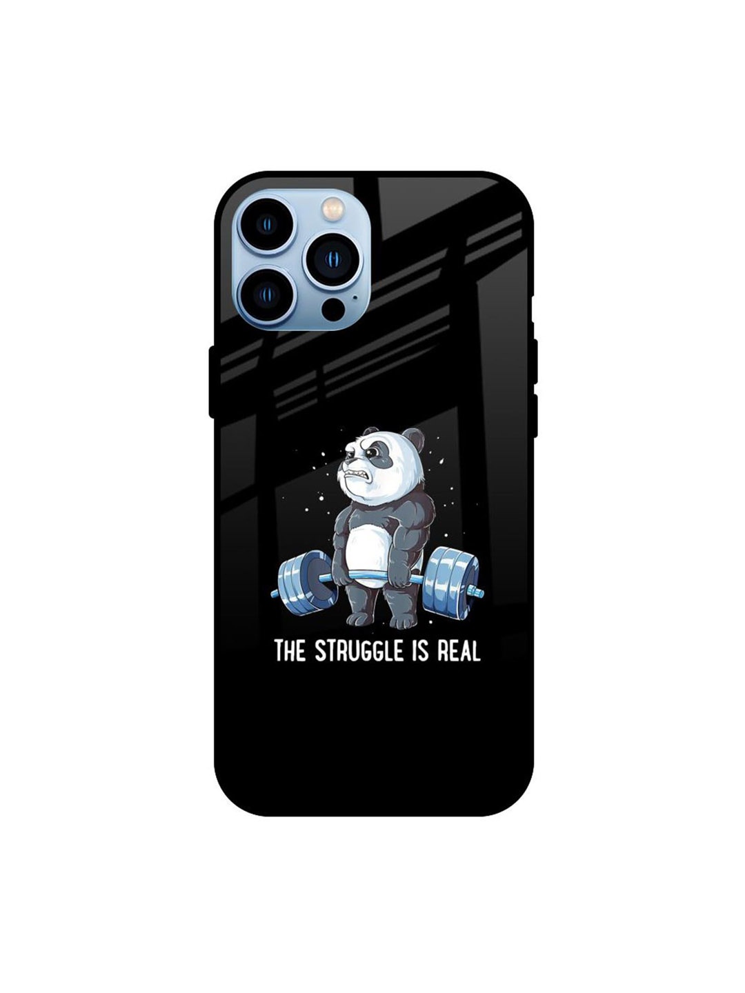 

QRIOH Quirky Printed iPhone 13 Pro Back Case Mobile Accessories, Black
