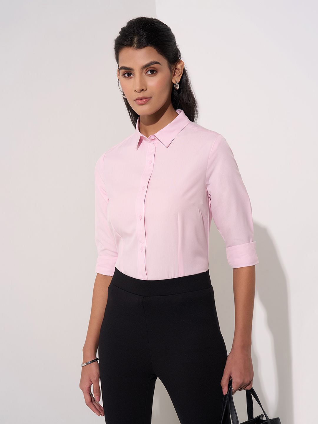 

Annabelle by Pantaloons Shirt Style Top, Pink