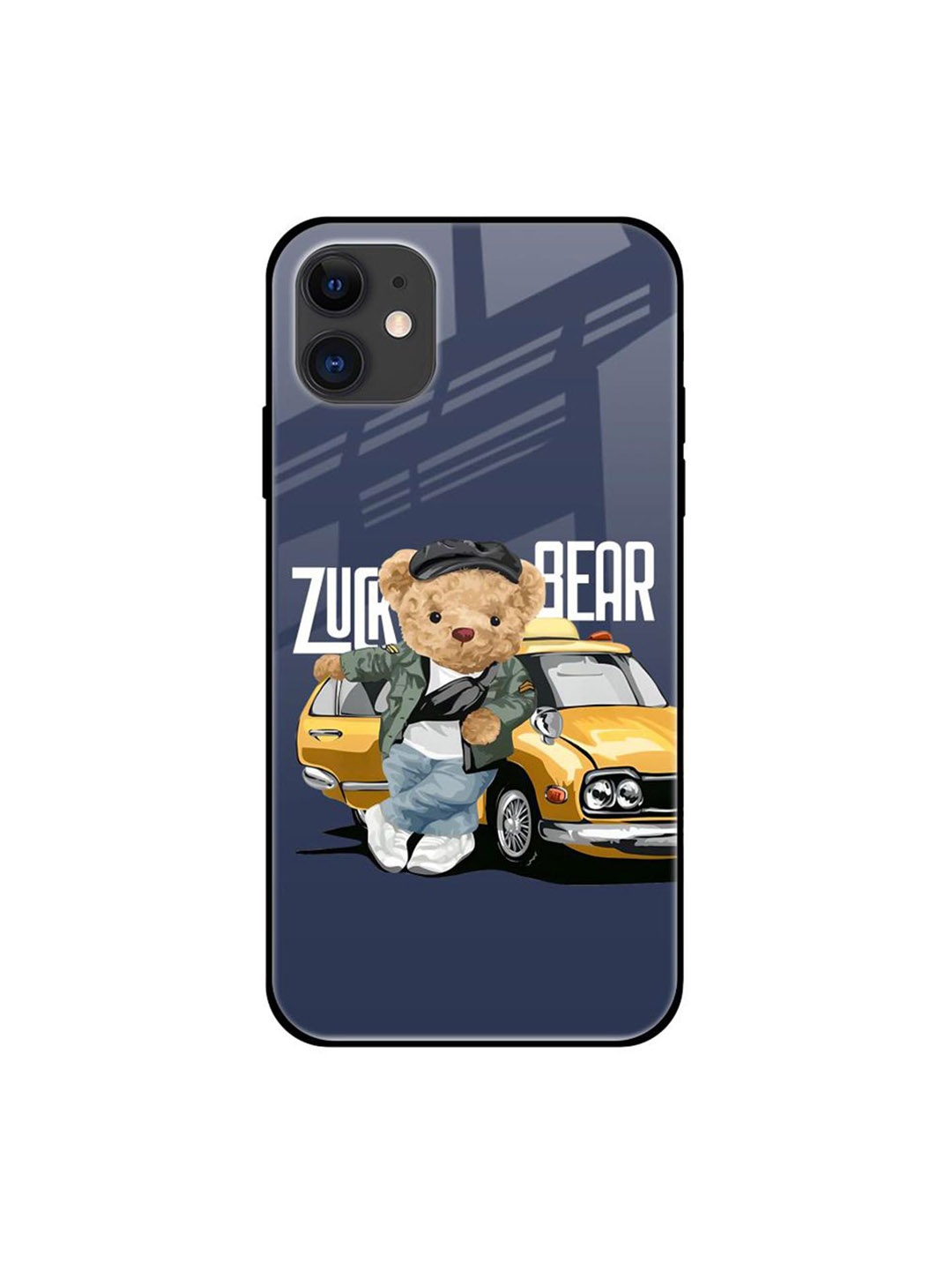 

QRIOH Adventurous Bear Printed iPhone 12 Mini Back Case, Blue