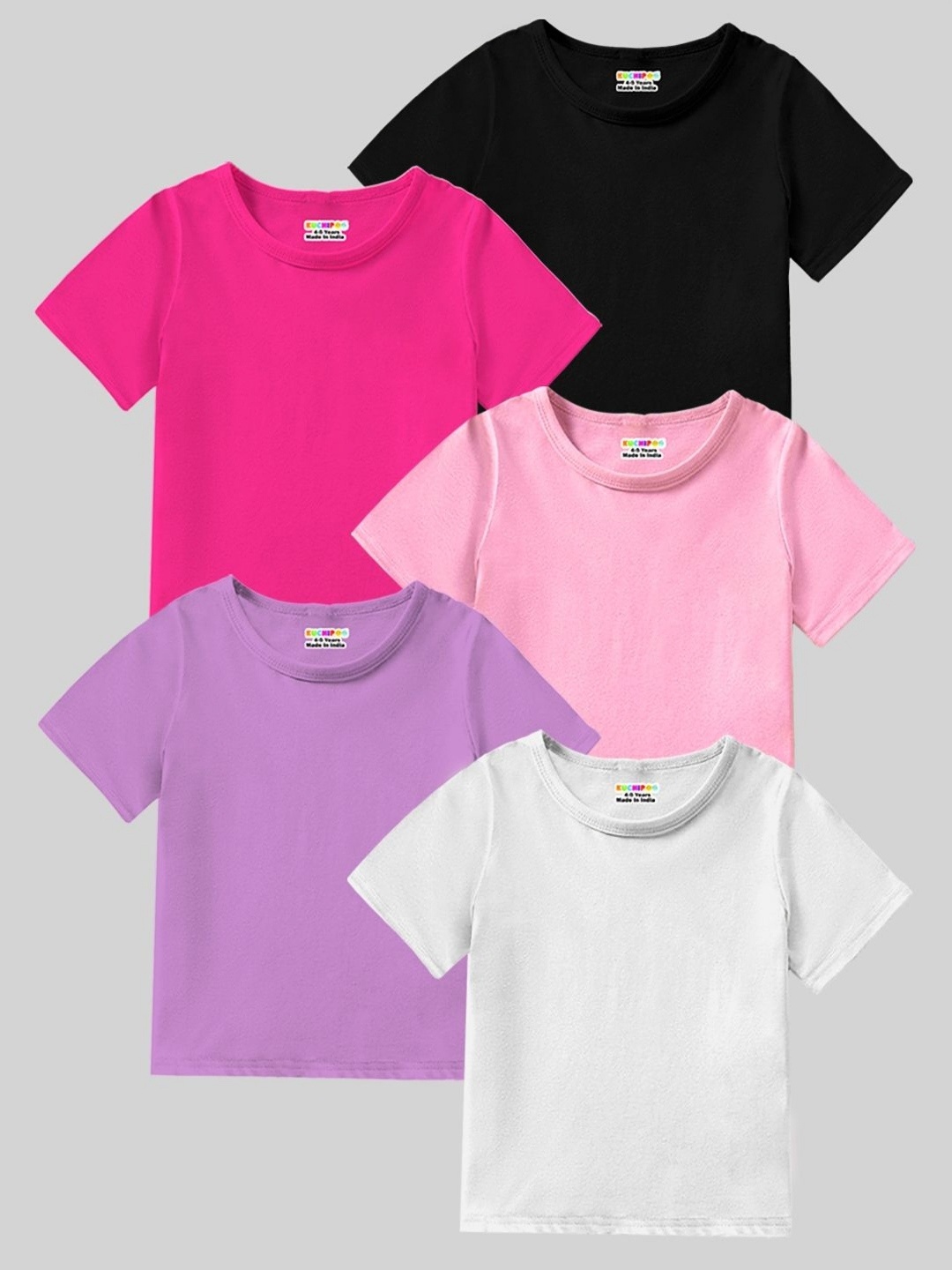 

KUCHIPOO Girls 5 Cut Outs T-shirt, Multi