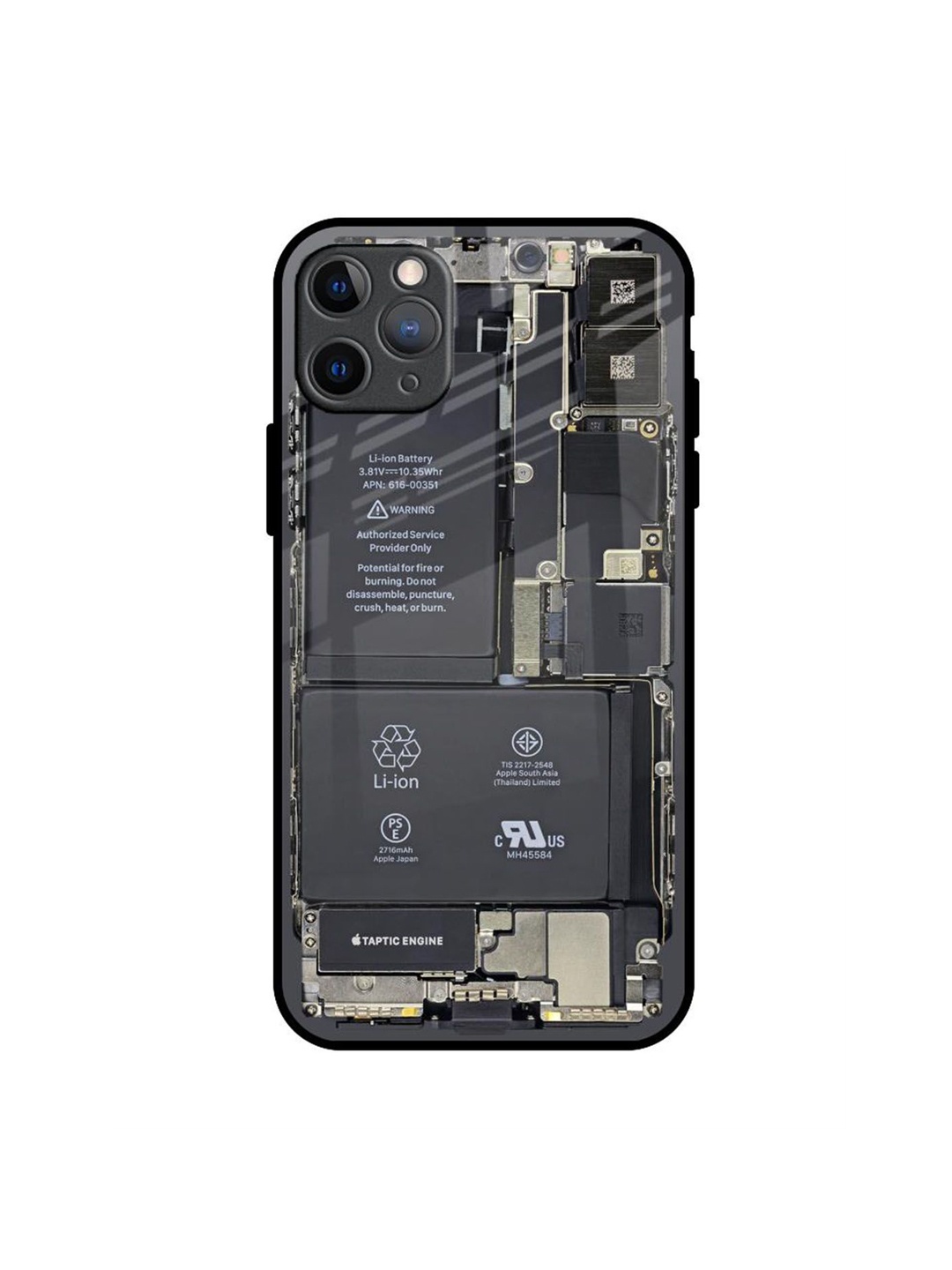 

QRIOH Skeleton Inside Printed iPhone 11 Pro Max Back Case, Grey