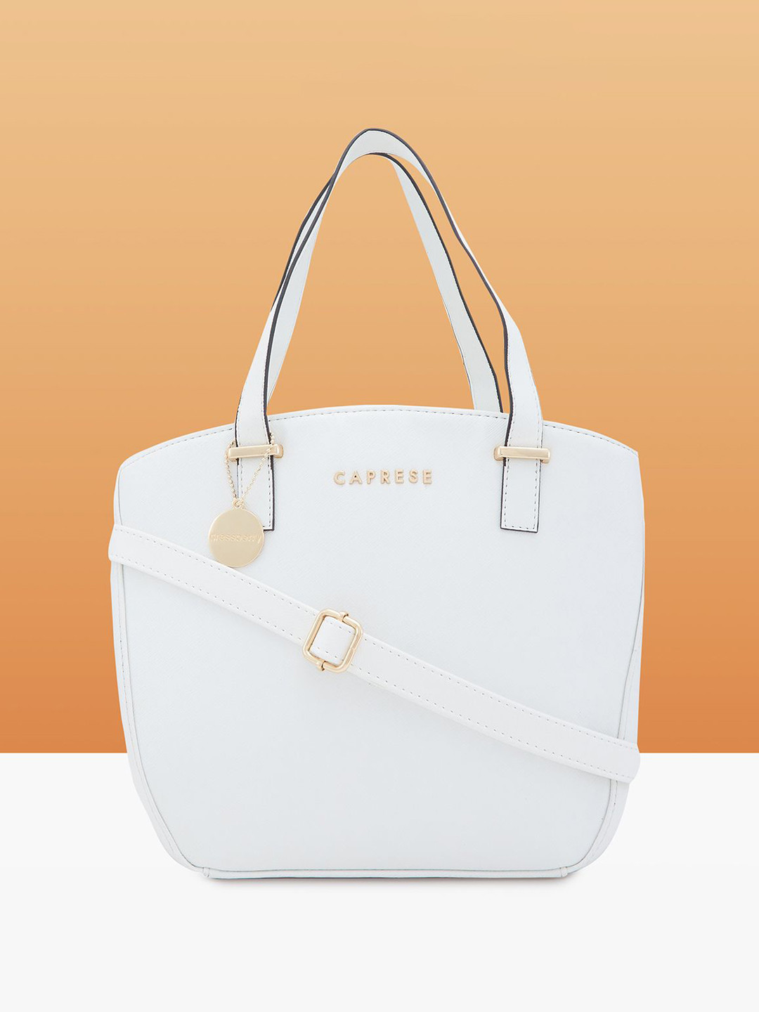 

DressBerry X CAPRESE Structured Handheld Bag with Quilted, White