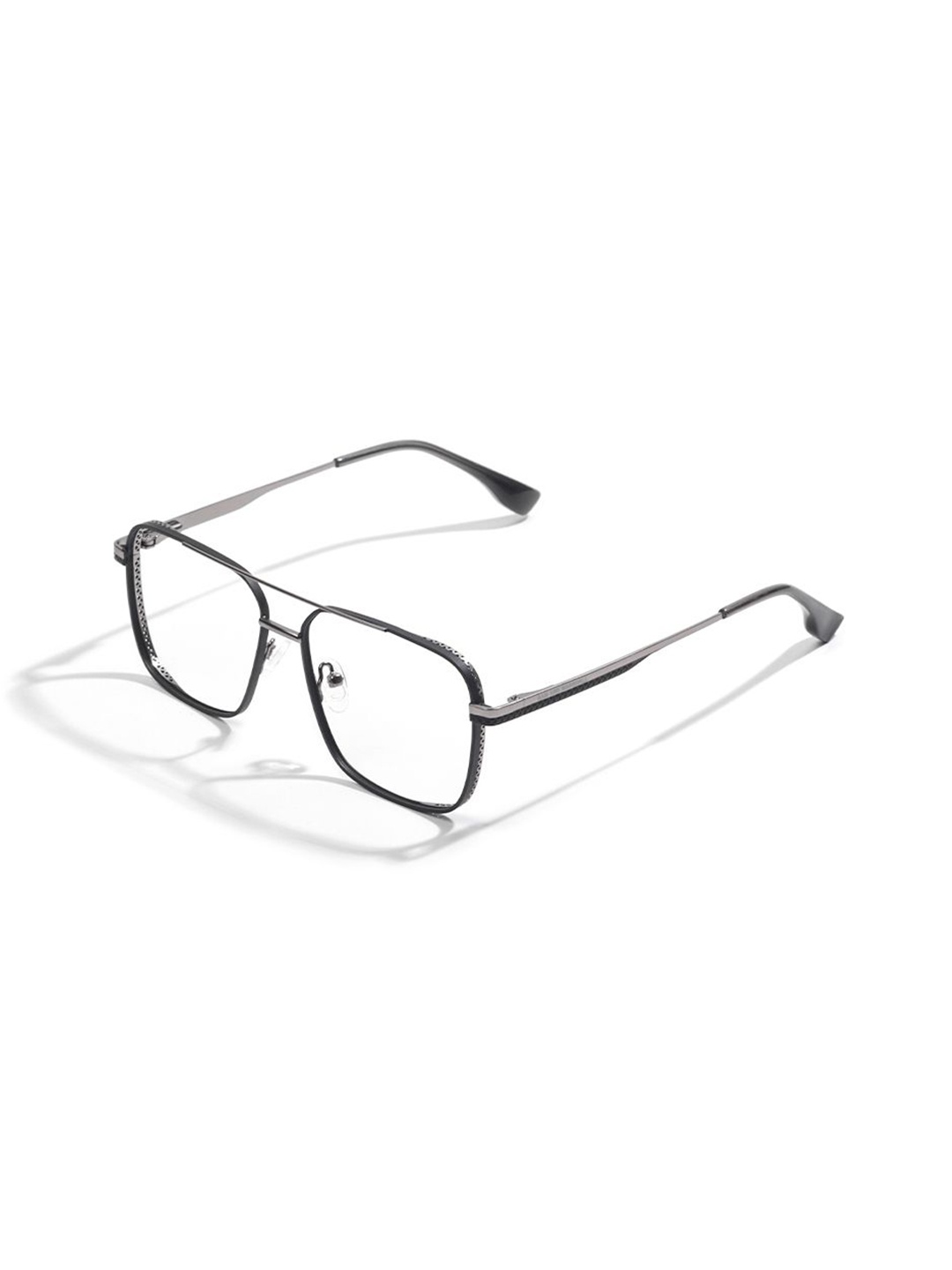 

SAM & MARSHALL Rhenium Metallic & Black Full Rim Glasses Square Frames