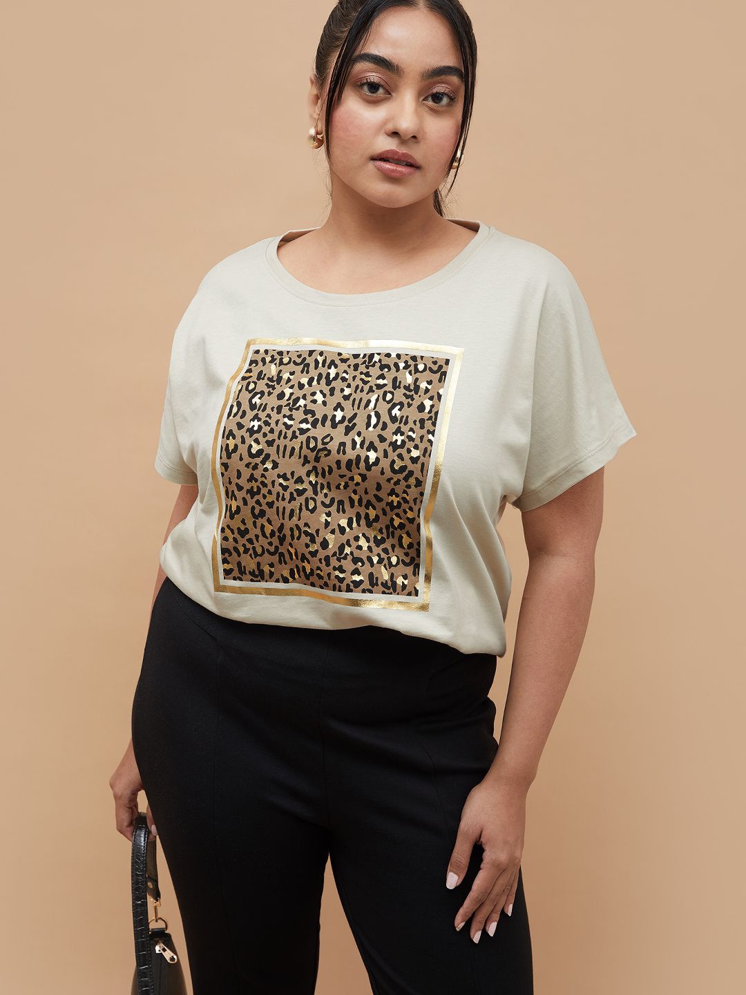 

Nexus by Lifestyle Print Cotton Top, Beige