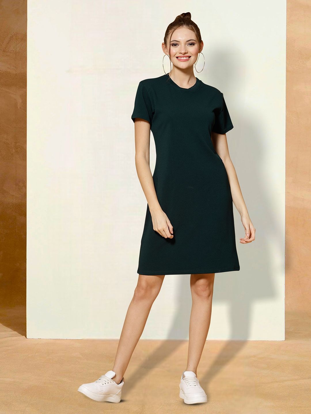 

Moda Rapido Applique Fit & Flare Dress, Green