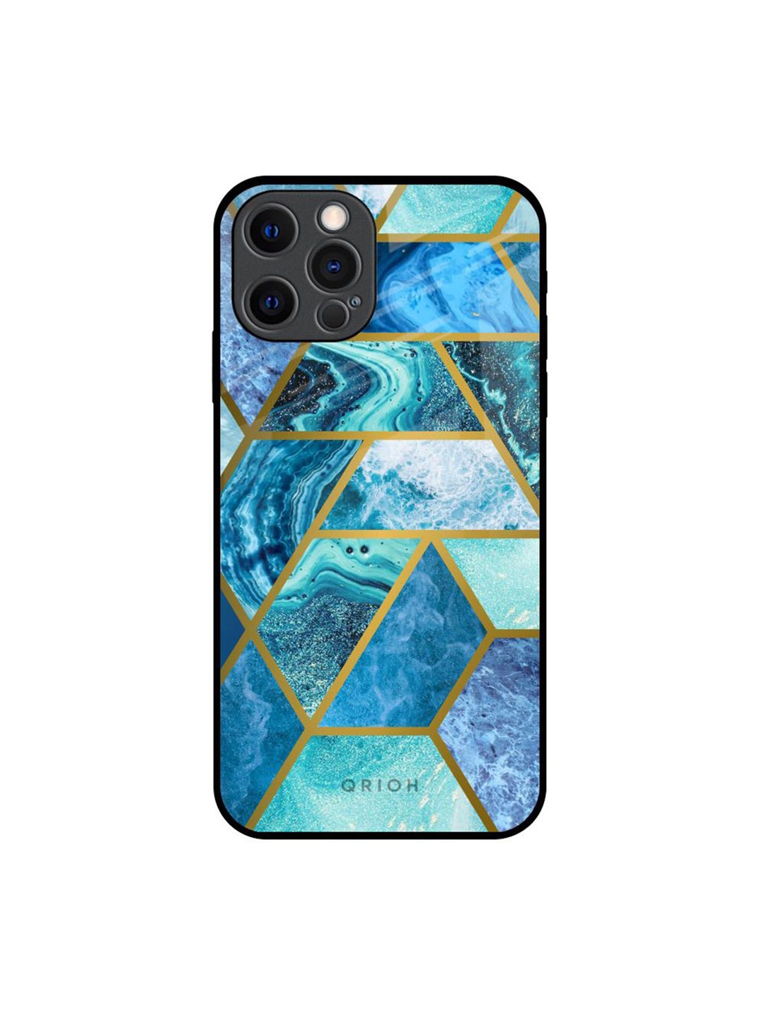 

QRIOH Quirky Printed iPhone 12 Pro Back Case Mobile Accessories, Blue