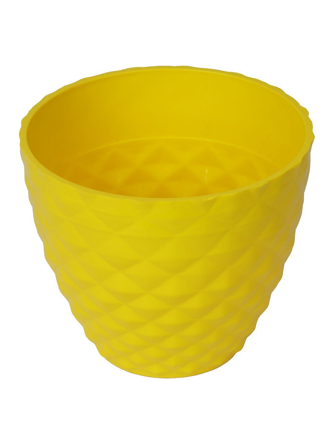 

Kuber Industries Yellow Textured Flower Pot Planter