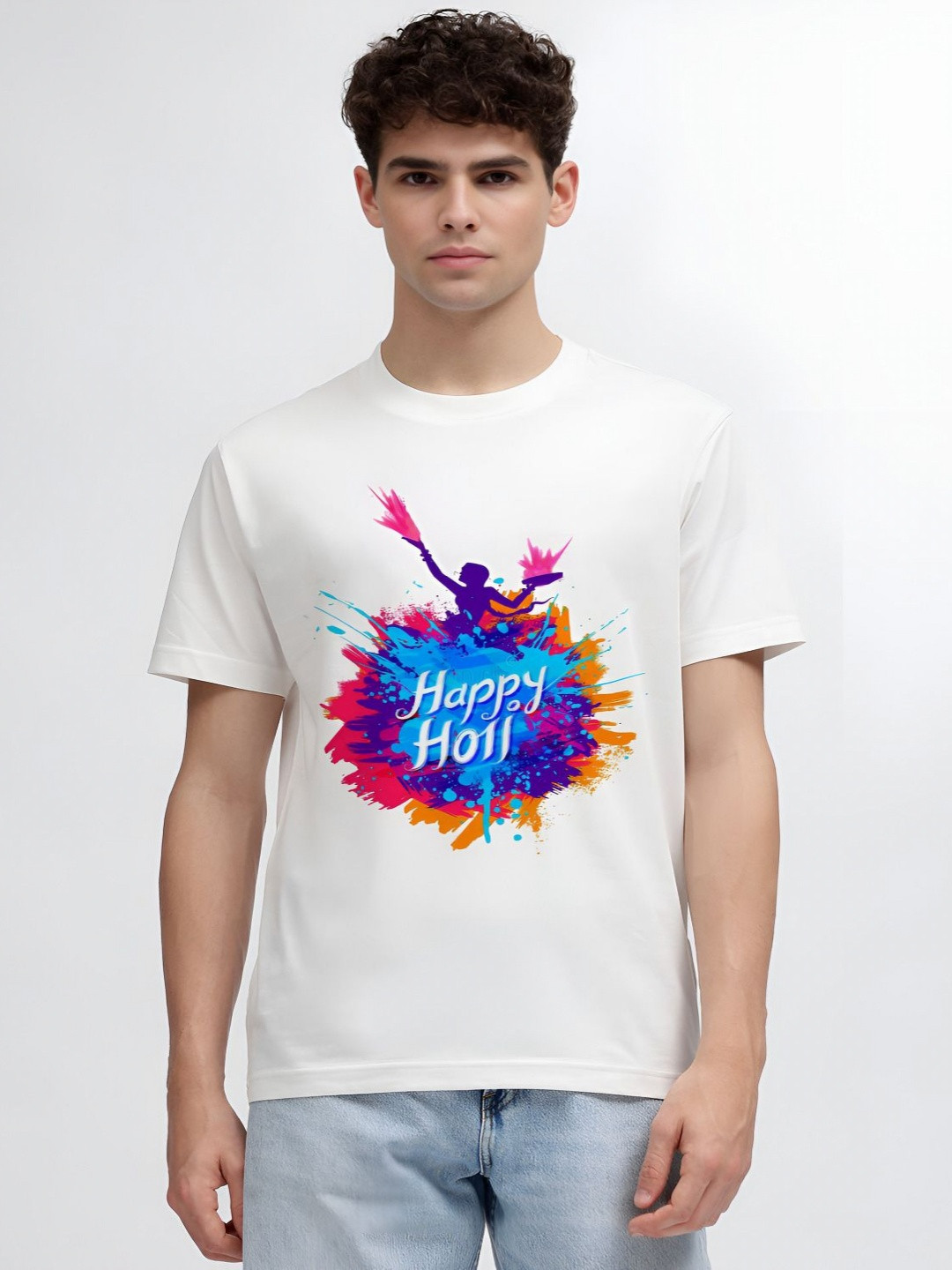 

MAYKR Men Printed T-shirt, White