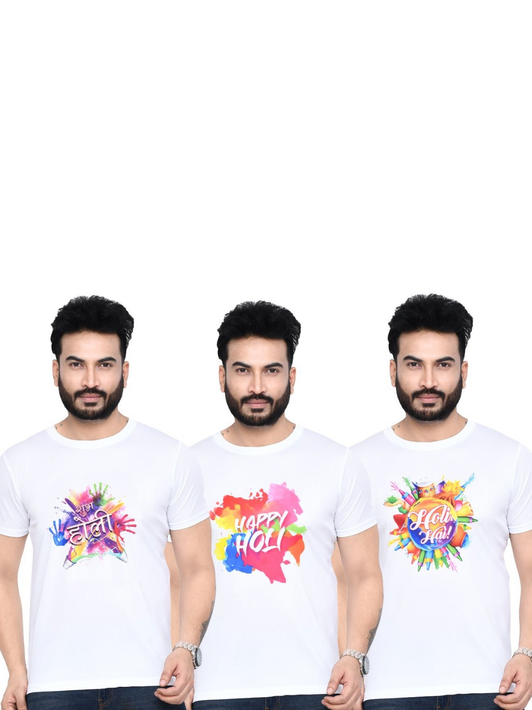 

RAPL Women 3 Printed Applique T-shirt, White