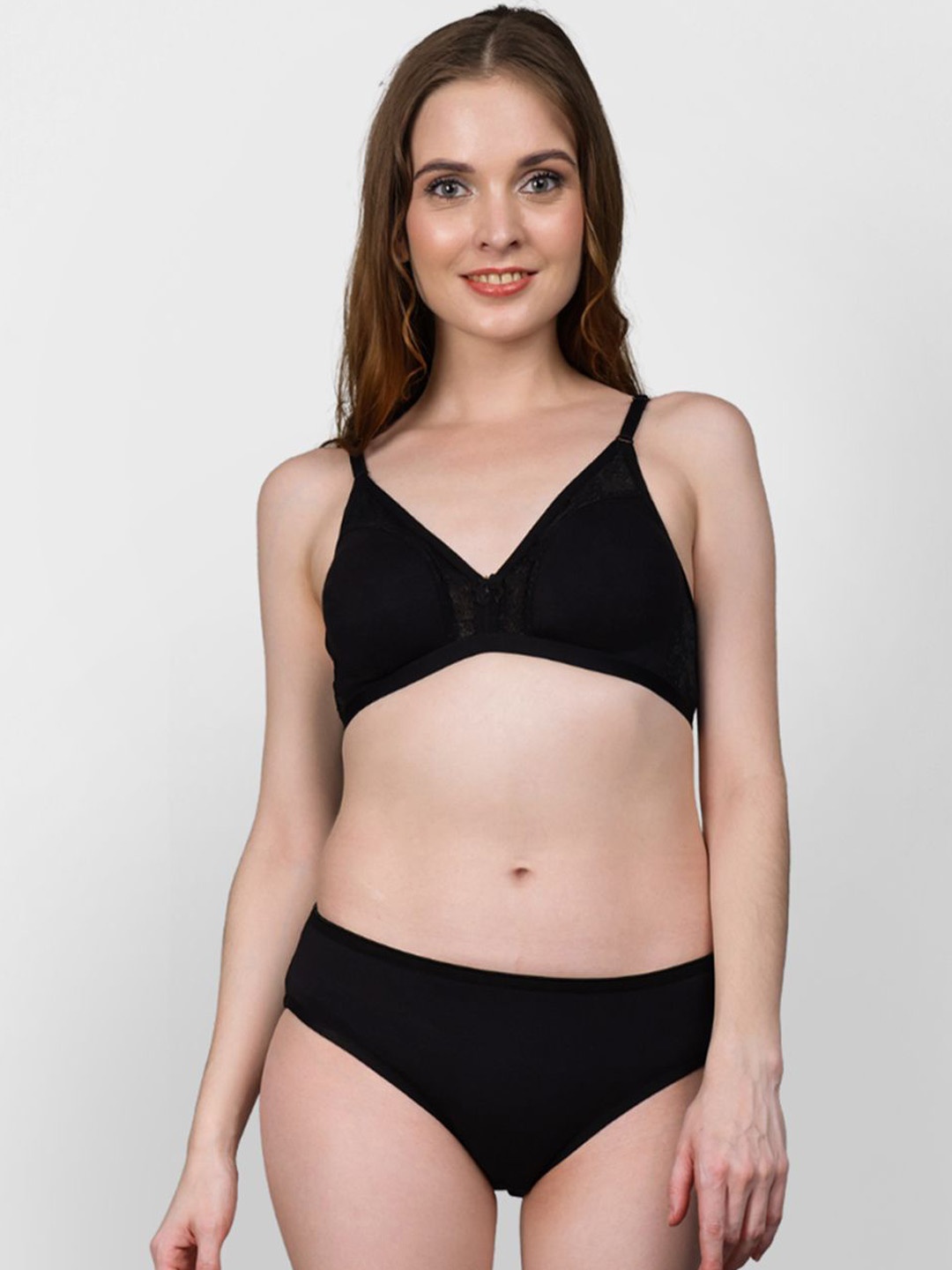

happybra Non Padded Lingerie Set Lessy02Black36, Black