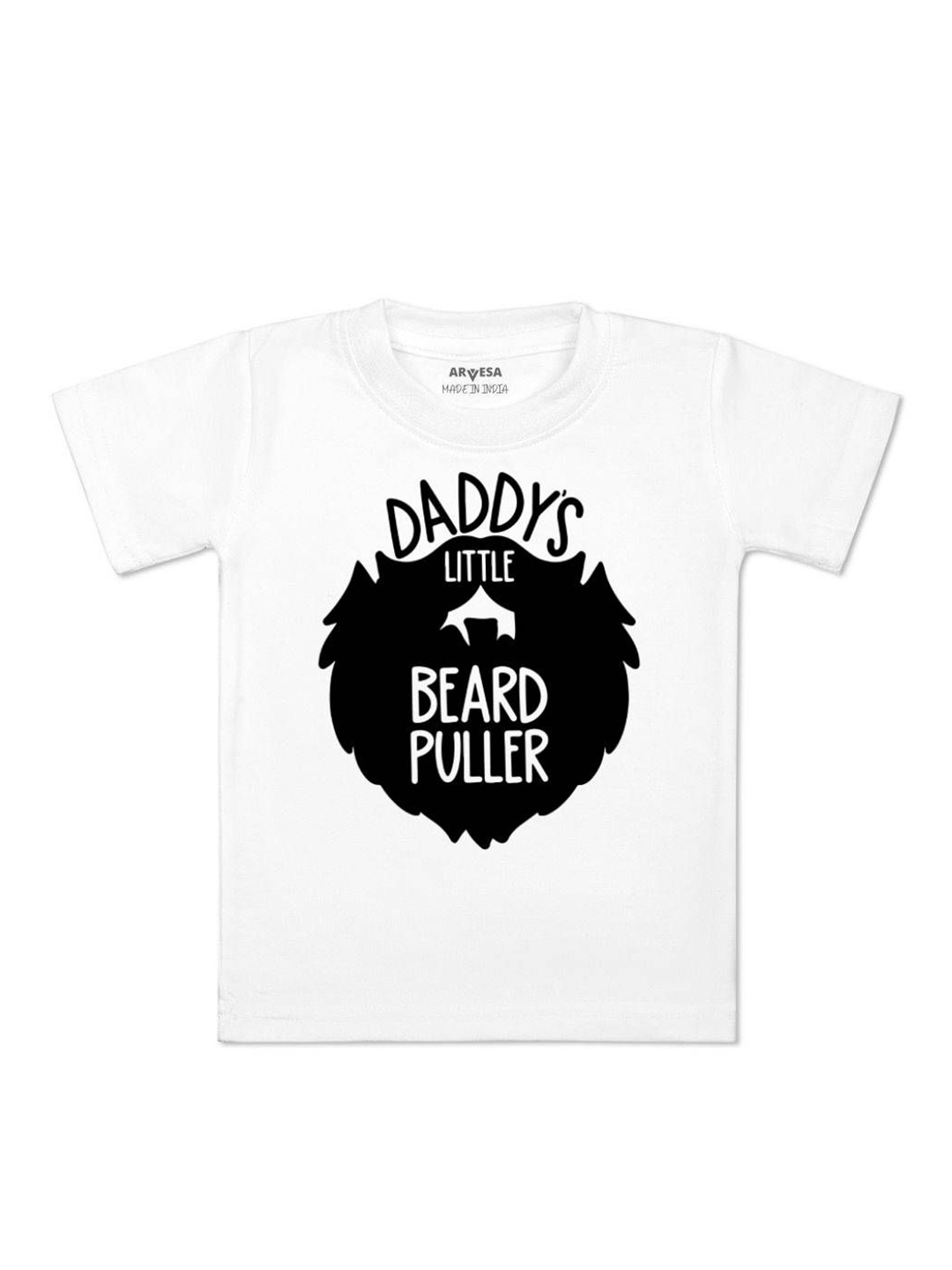 

Arvesa Kids Kids Daddy Little Beard Puller Printed Tshirt, White