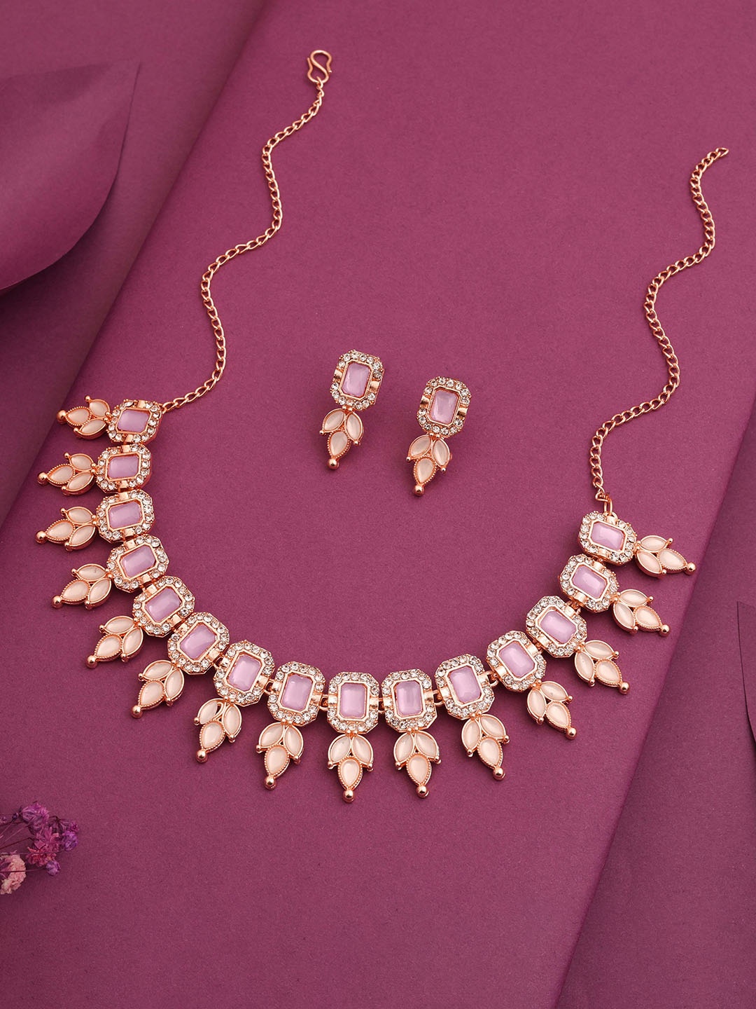 

Anouk Gold-Plated Artificial Stone-Studded Jewellery Set