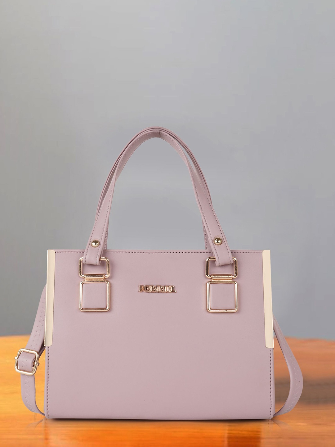 

FOMMIL Satchel with Applique, Peach