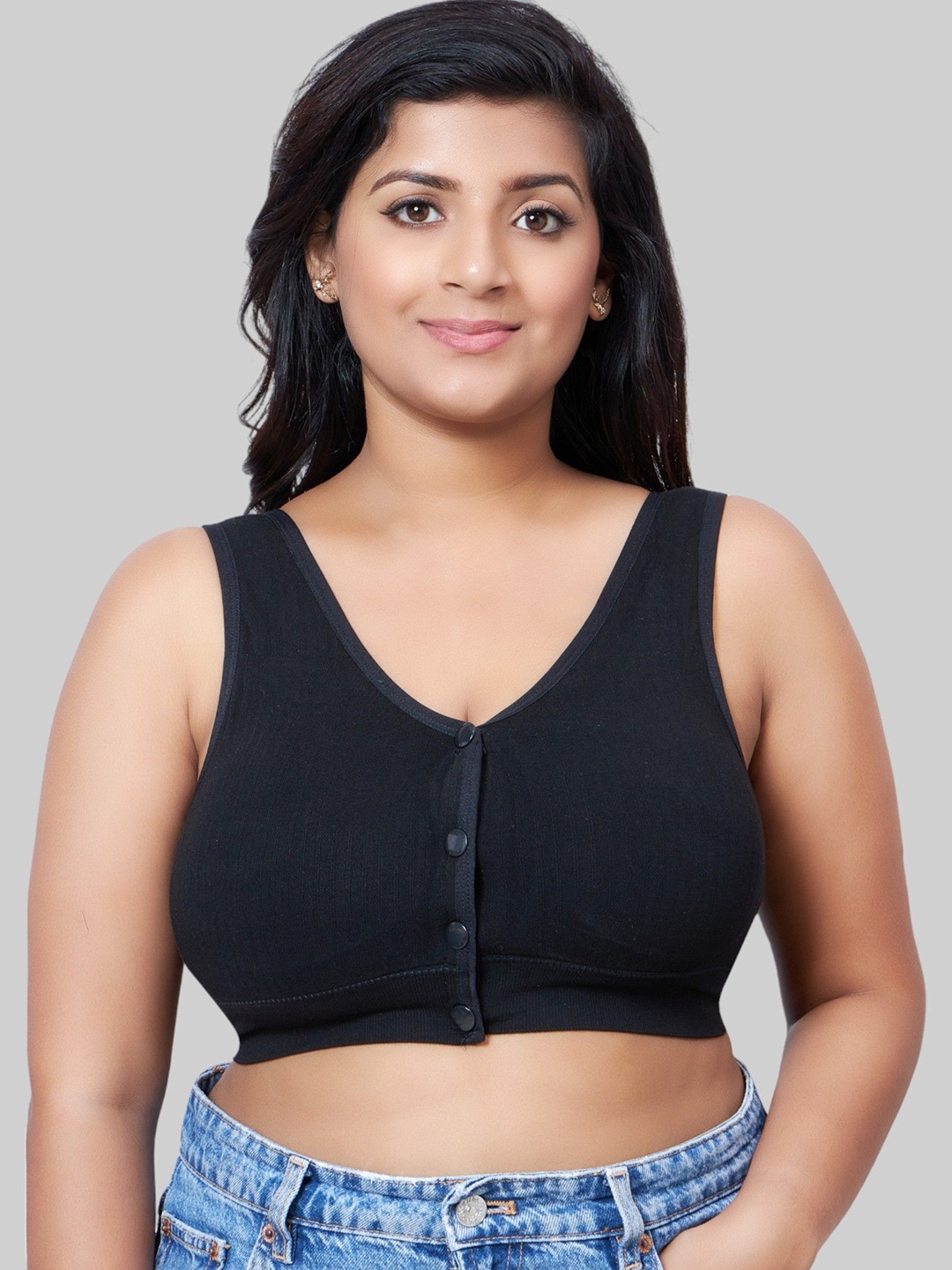 

PLUMBURY Bra Full Coverage Lightly Padded, Black