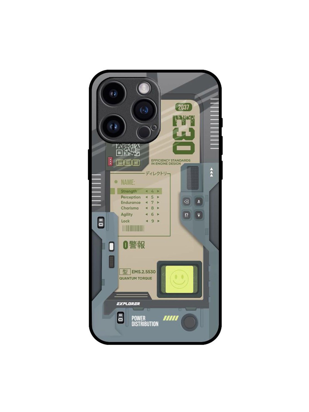 

QRIOH Art Station Printed iPhone 14 Pro Max Back Case, Grey