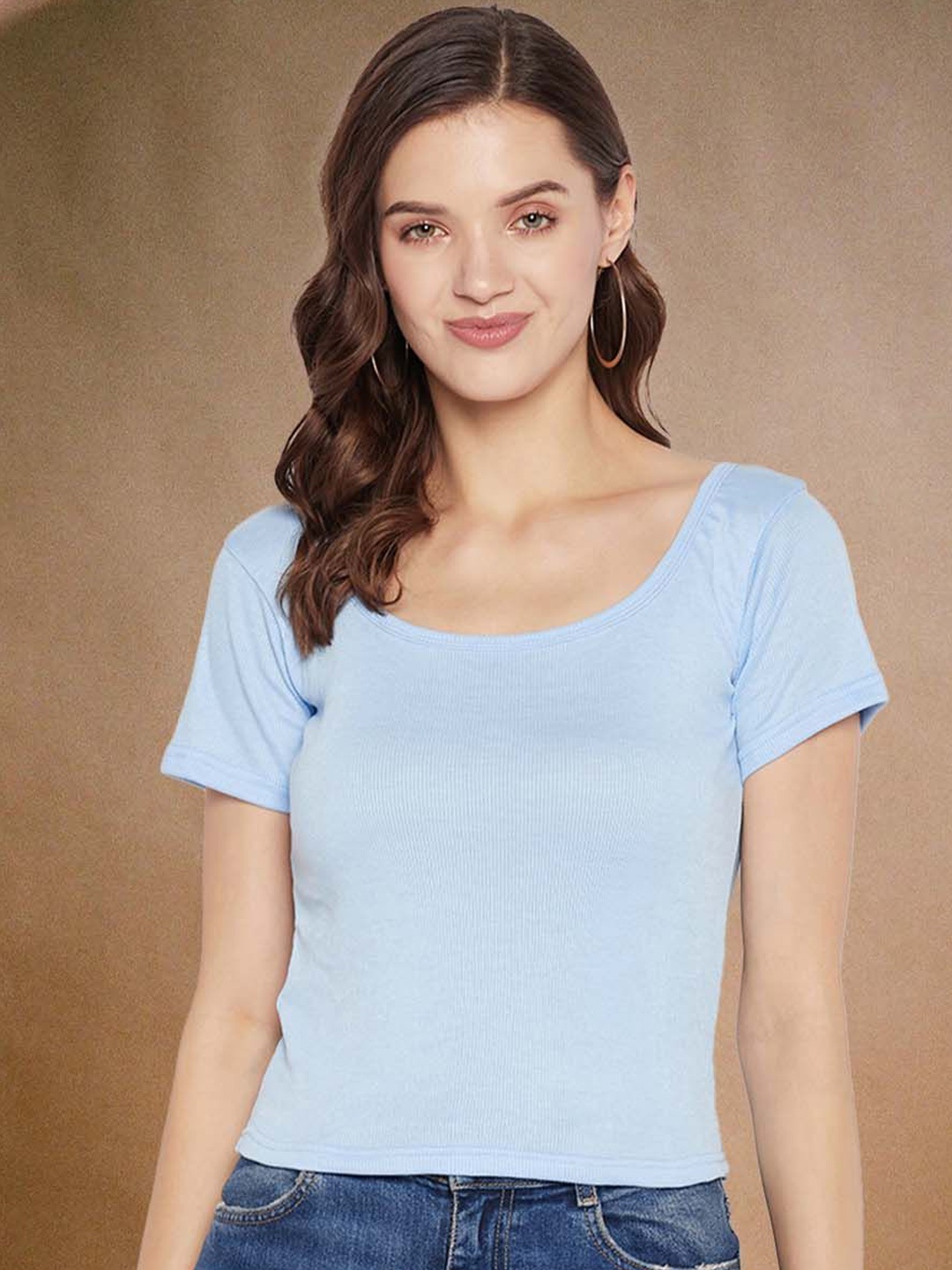 

all about you Layered Crop Top, Blue